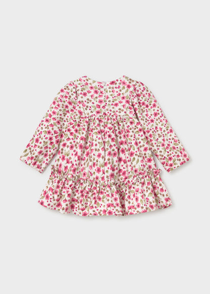 Mayoral Baby Girl Petal Printed Velvet Dress