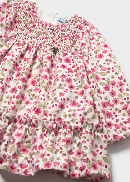 Mayoral Baby Girl Petal Printed Velvet Dress