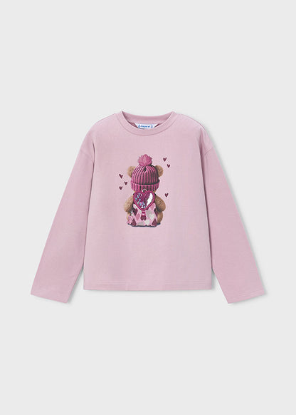 Mayoral Girls Mauve Long Sleeve T-shirt