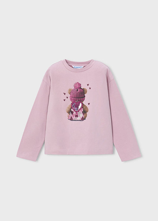 Mayoral Girls Mauve Long Sleeve T-shirt