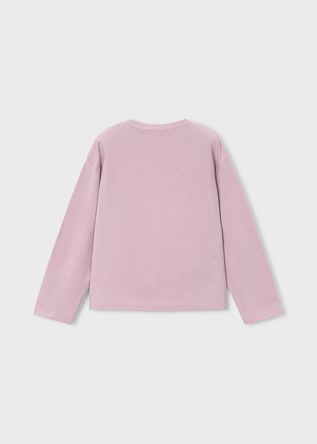 Mayoral Girls Mauve Long Sleeve T-shirt