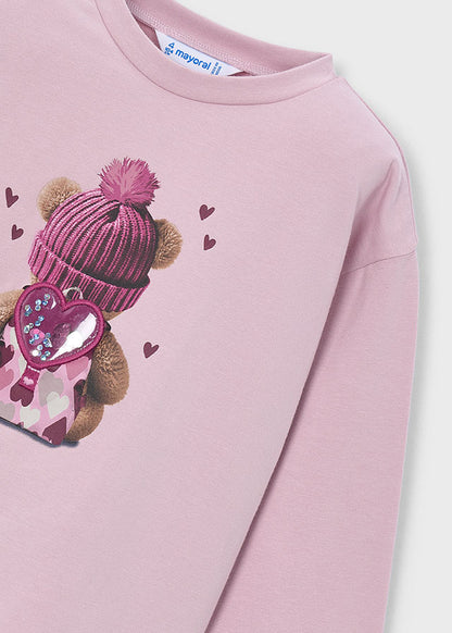 Mayoral Girls Mauve Long Sleeve T-shirt