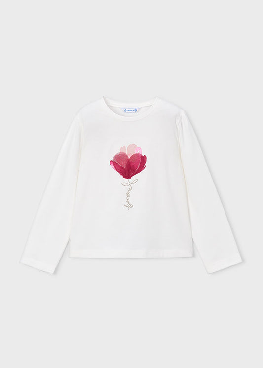 Mayoral Girls Natural Long Sleeve Top