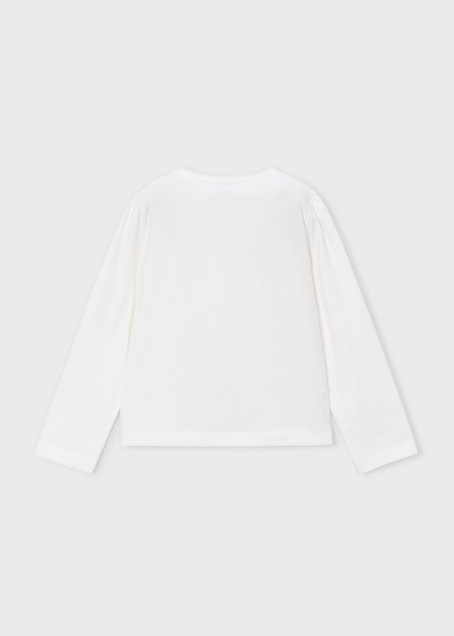 Mayoral Girls Natural Long Sleeve Top