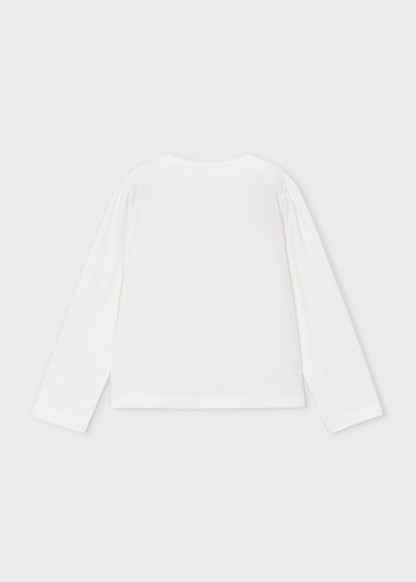 Mayoral Girls Natural Long Sleeve Top