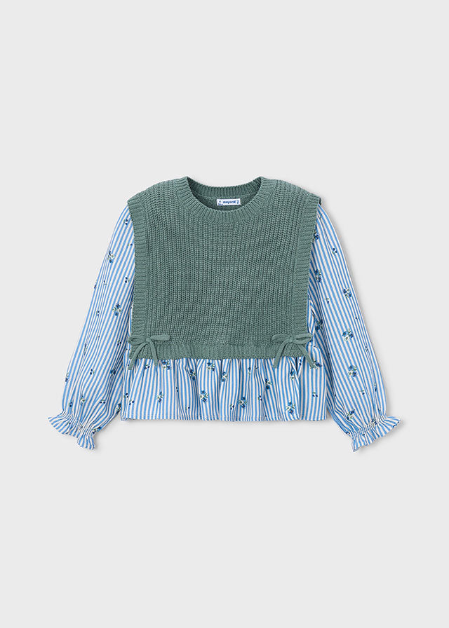Mayoral Girls Bayleaf Colour Block Vest Top