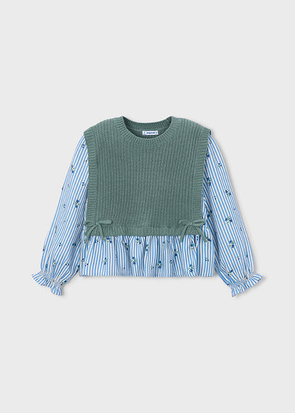 Mayoral Girls Bayleaf Colour Block Vest Top