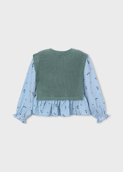 Mayoral Girls Bayleaf Colour Block Vest Top
