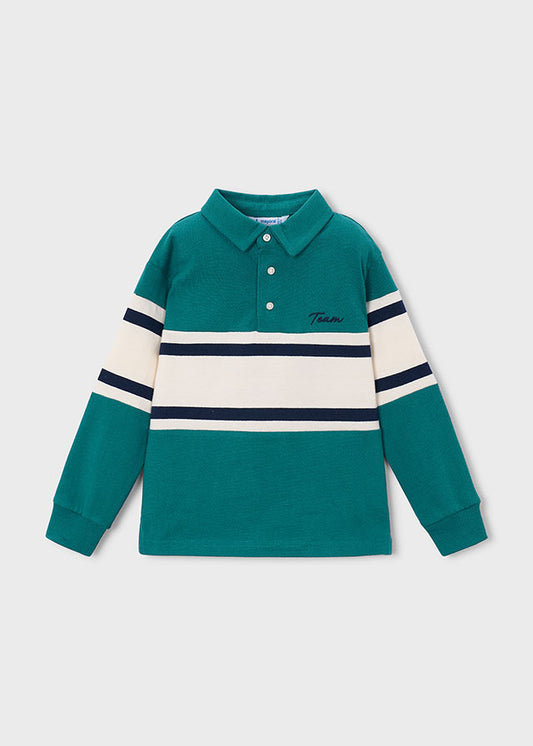 Mayoral Boys Lake Long Sleeve Polo Top