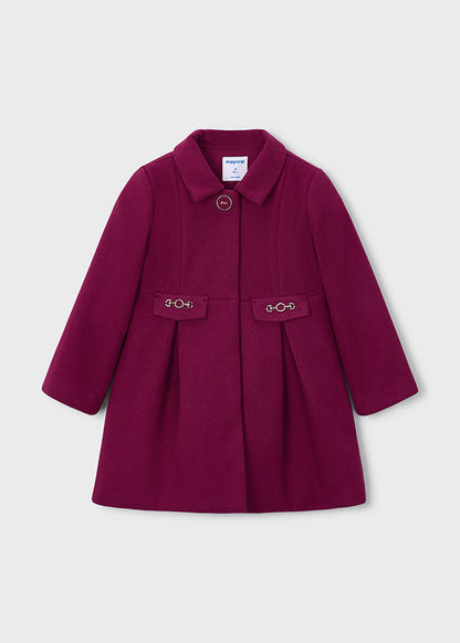 Mayoral Girls Raspberry Dress Wool Coat