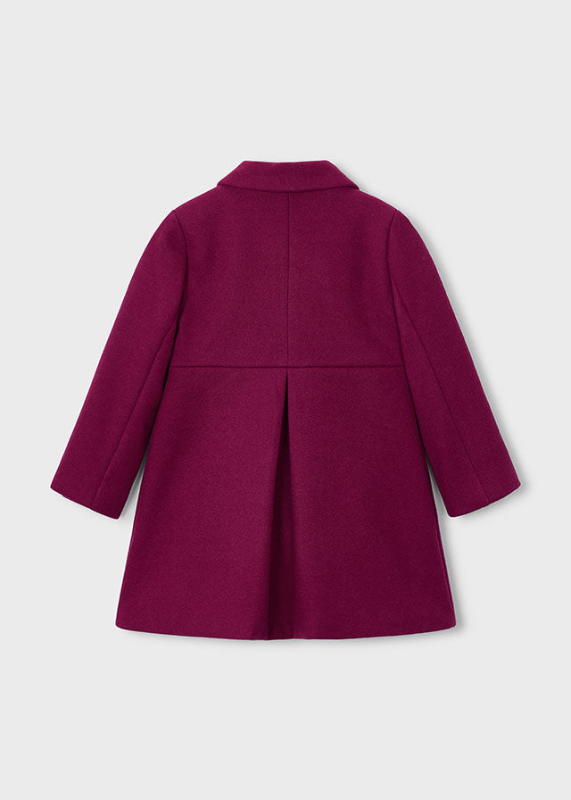 Mayoral Girls Raspberry Dress Wool Coat