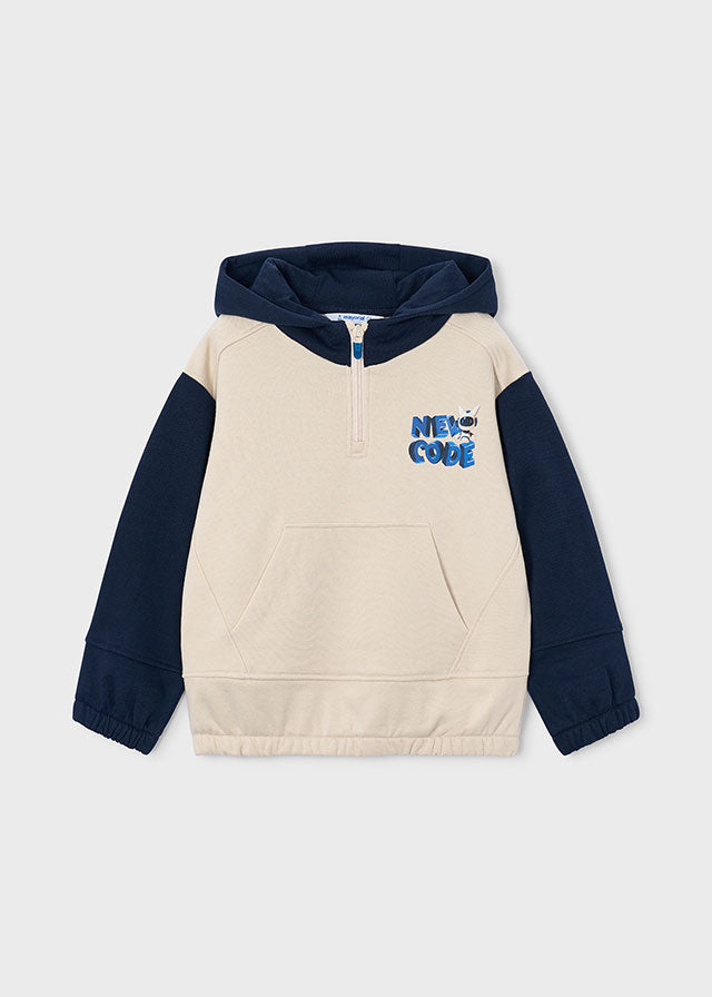 Mayoral Boys Stone Blue Hooded Pullover