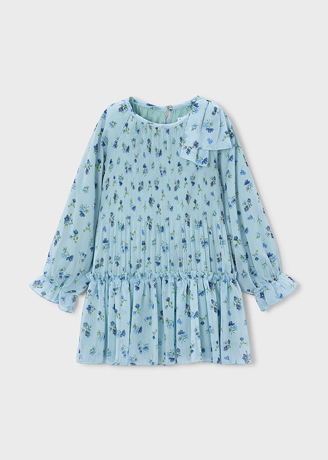 Mayoral Girls Anise Pleated Printed Dress