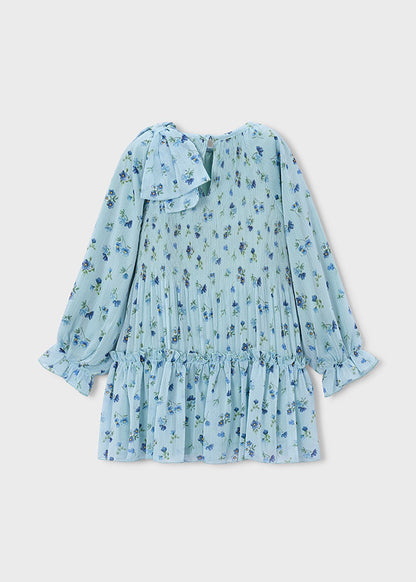 Mayoral Girls Anise Pleated Printed Dress