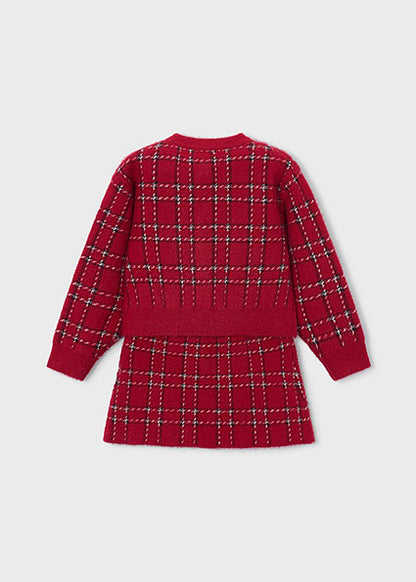 Mayoral Girls Red Tricot Skirt Set