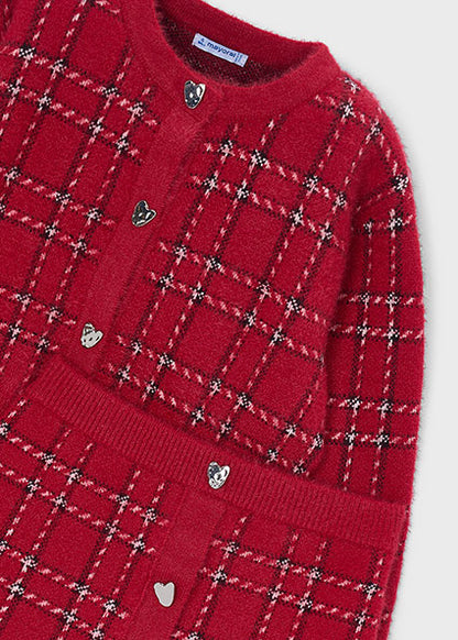 Mayoral Girls Red Tricot Skirt Set