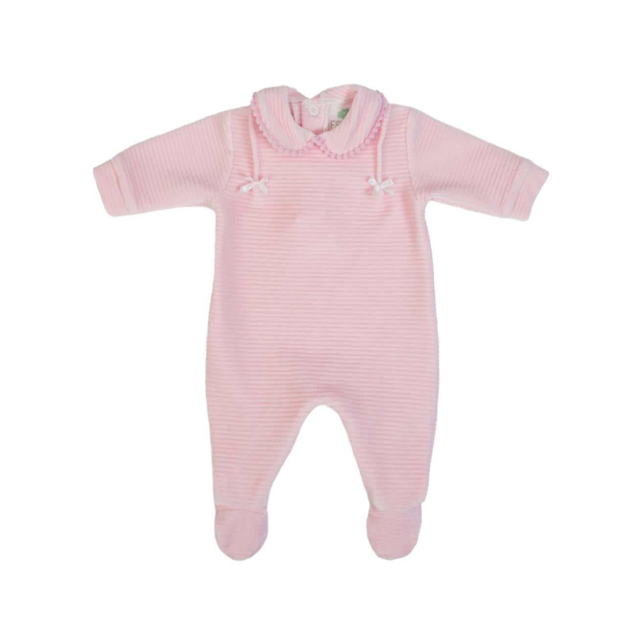 Organic Baby Girls Pink Babygrow