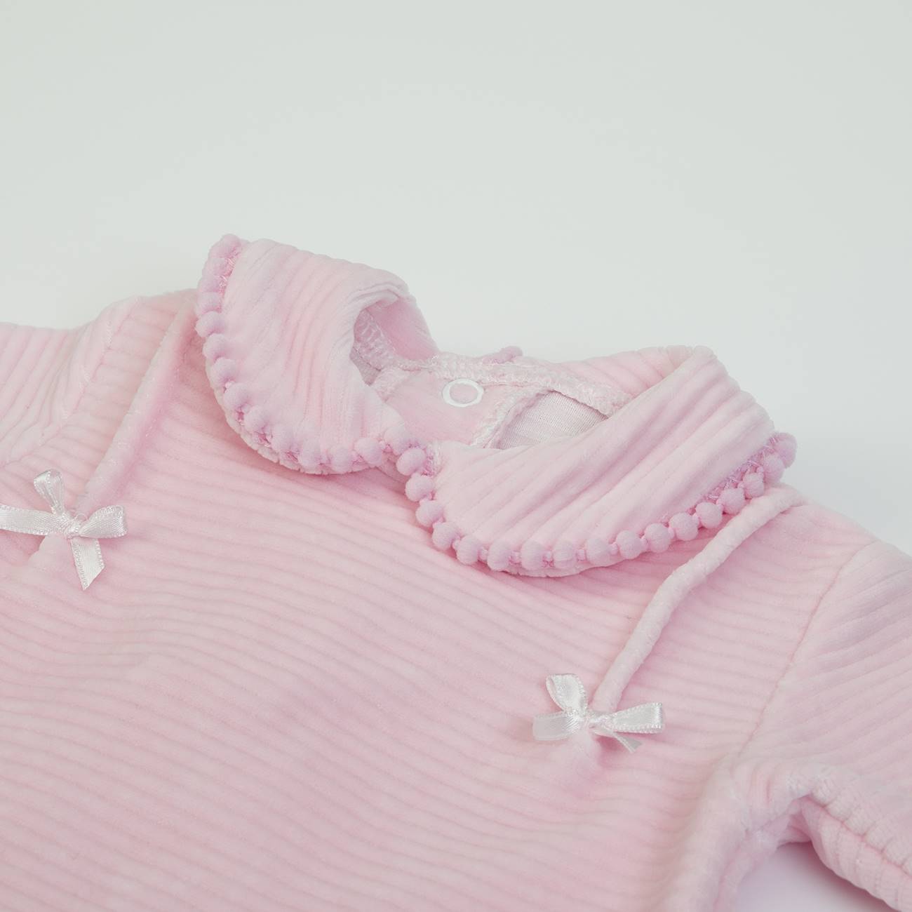 Organic Baby Girls Pink Babygrow