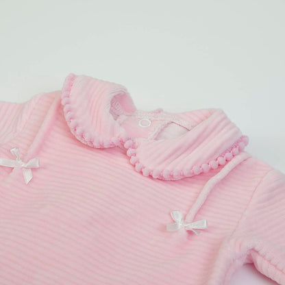 Organic Baby Girls Pink Babygrow