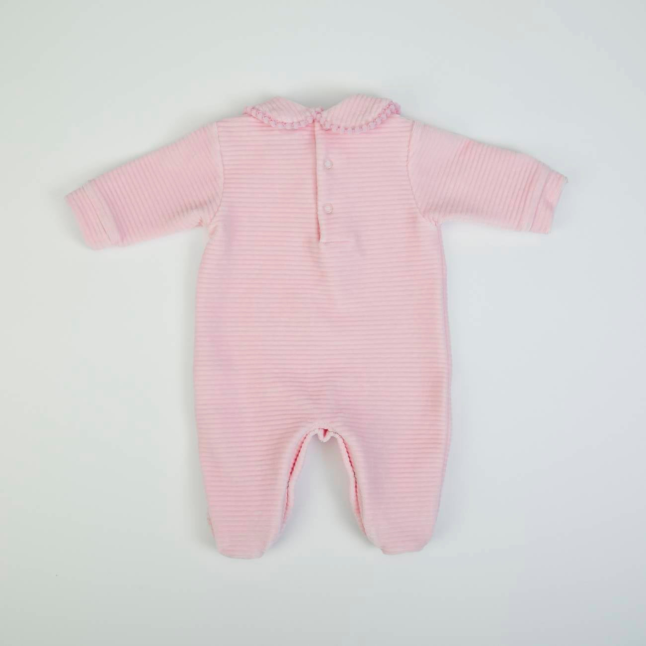 Organic Baby Girls Pink Babygrow