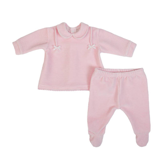 Organic Pink Baby Girls Top and Pant Set