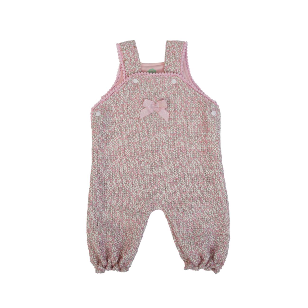 Organic Pink Baby Girls Salopete