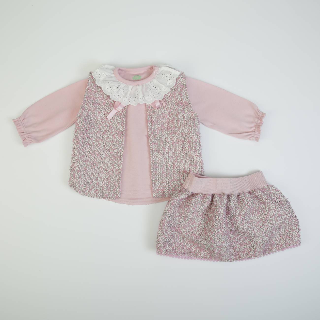 Organic Baby Girls Pink 3 Piece Set