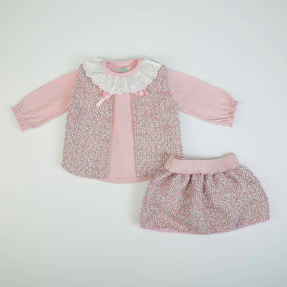 Organic Baby Girls Pink 3 Piece Set