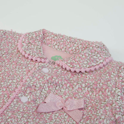 Organic Baby Girls Pink Long Cardigan