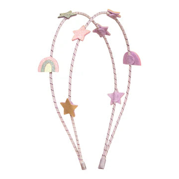 Mimi and Lula Rainbow & star double alice headband