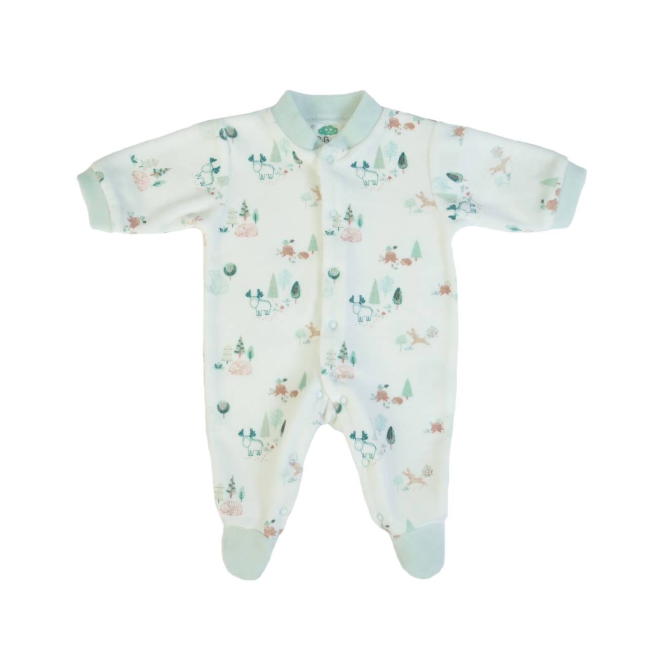 Organic Baby Boys Offwhite Babygrow