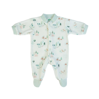 Organic Baby Boys Offwhite Babygrow