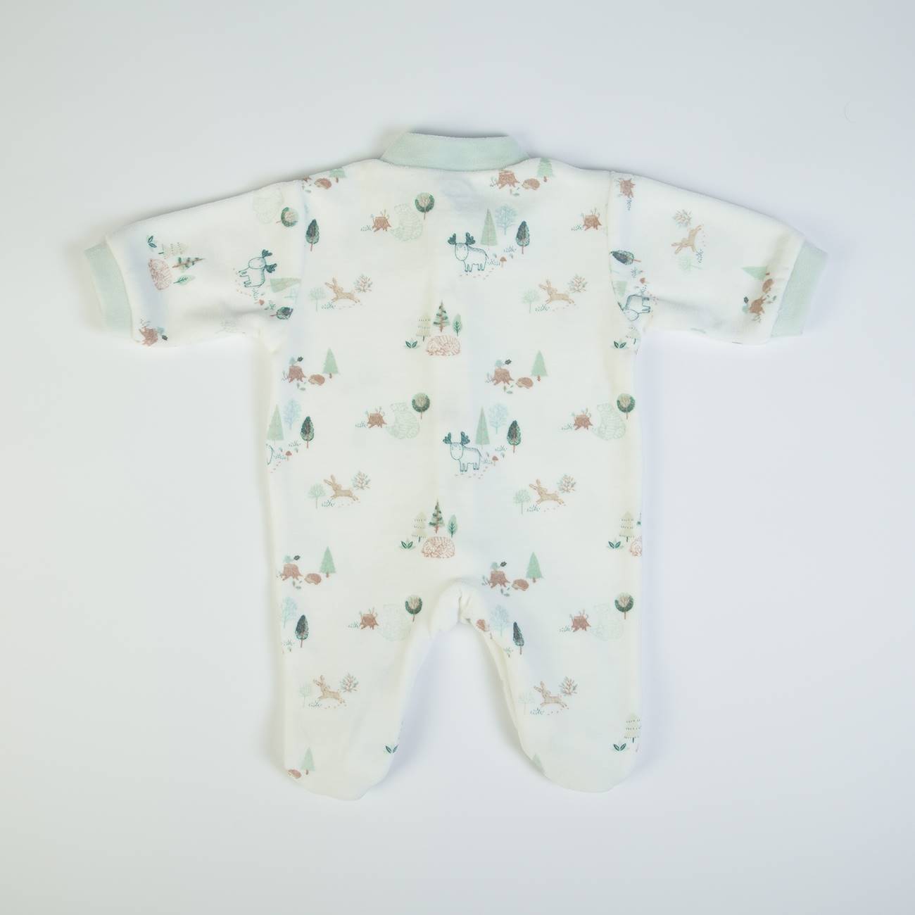 Organic Baby Boys Offwhite Babygrow