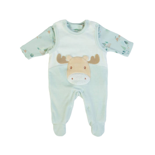 Organic Baby Boys Green Salopete And Top Set