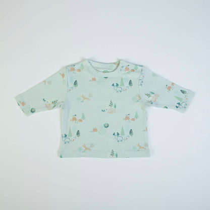 Organic Baby Boys Green Salopete And Top Set