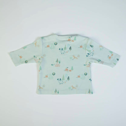 Organic Baby Boys Green Salopete And Top Set