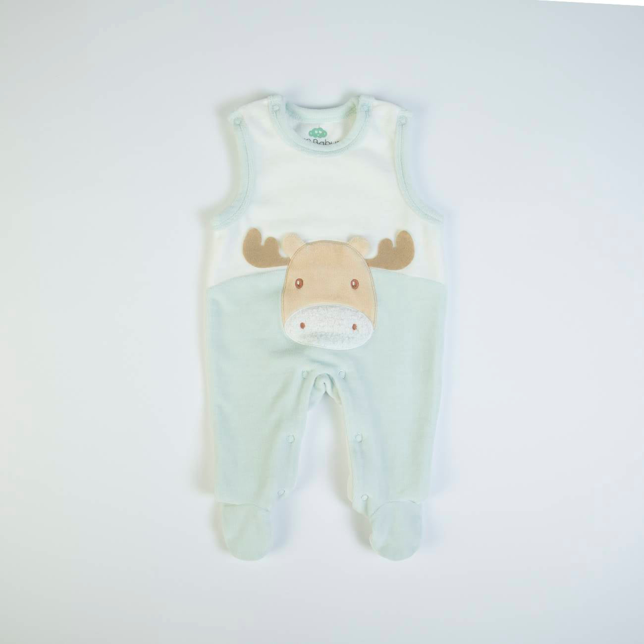 Organic Baby Boys Green Salopete And Top Set