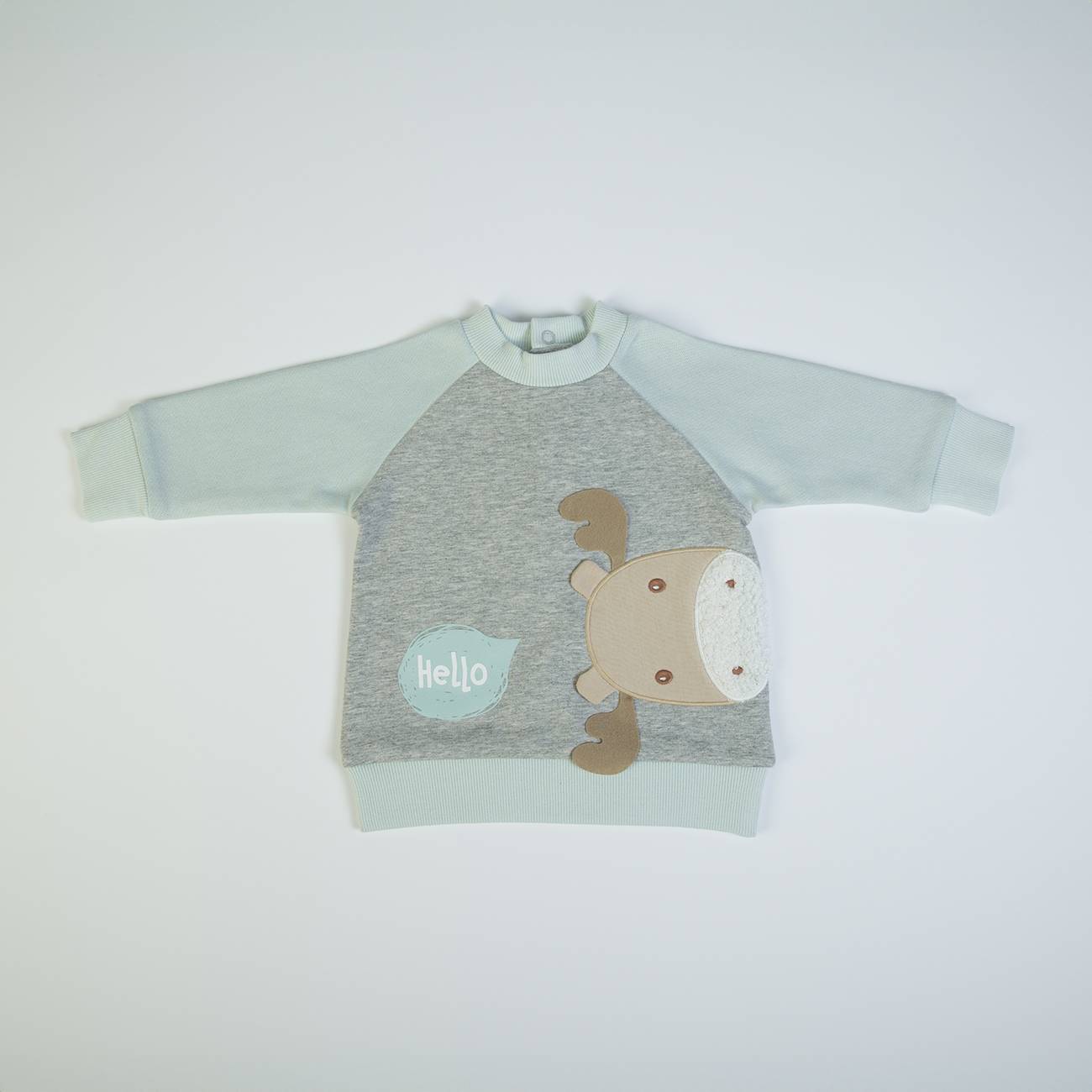 Organic Baby Boys Green Cow Print Tracksuit