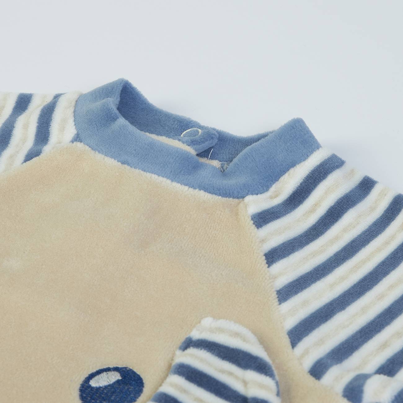 Organic Baby Boys Blue Dog Babygrow