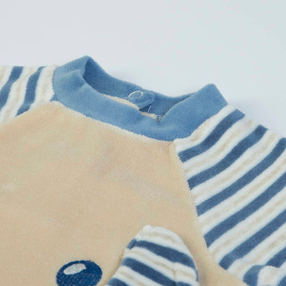 Organic Baby Boys Blue Dog Babygrow