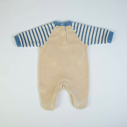 Organic Baby Boys Blue Dog Babygrow