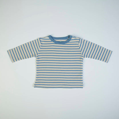 Organic Navy Baby Boys Salopete and Top 2 Piece Set