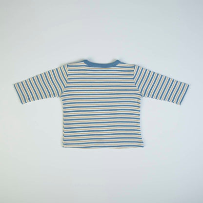 Organic Navy Baby Boys Salopete and Top 2 Piece Set