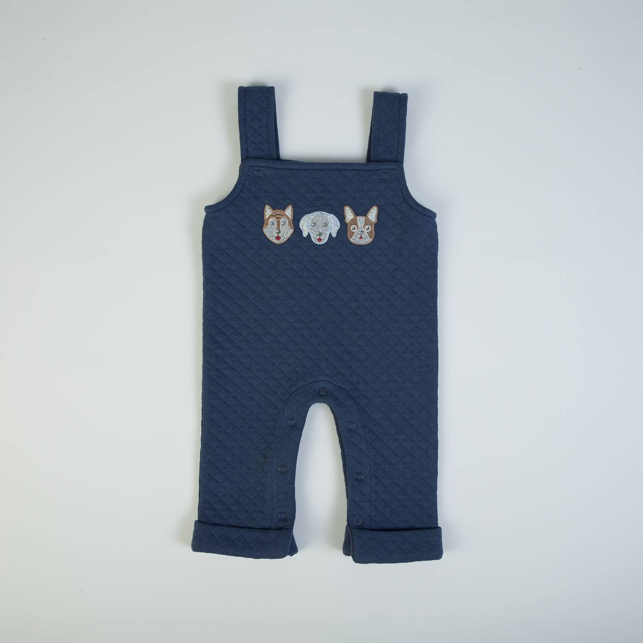 Organic Navy Baby Boys Salopete and Top 2 Piece Set