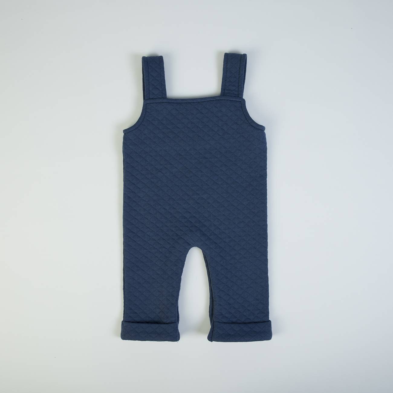 Organic Navy Baby Boys Salopete and Top 2 Piece Set