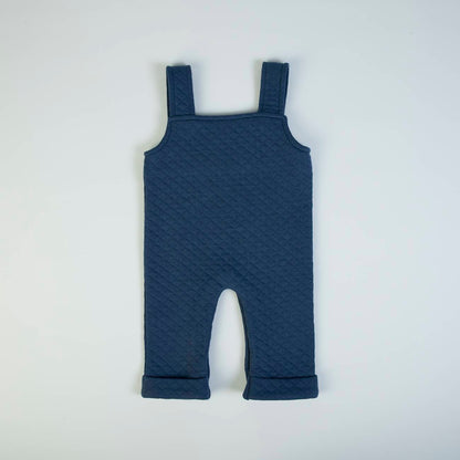 Organic Navy Baby Boys Salopete and Top 2 Piece Set