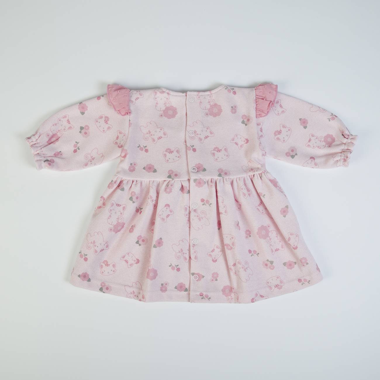 Organic Baby Girls Pink Bow Dress