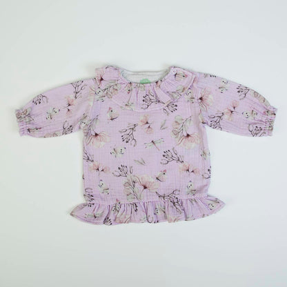 Organic Baby Girls Lilac Tunic And Jean Leggings