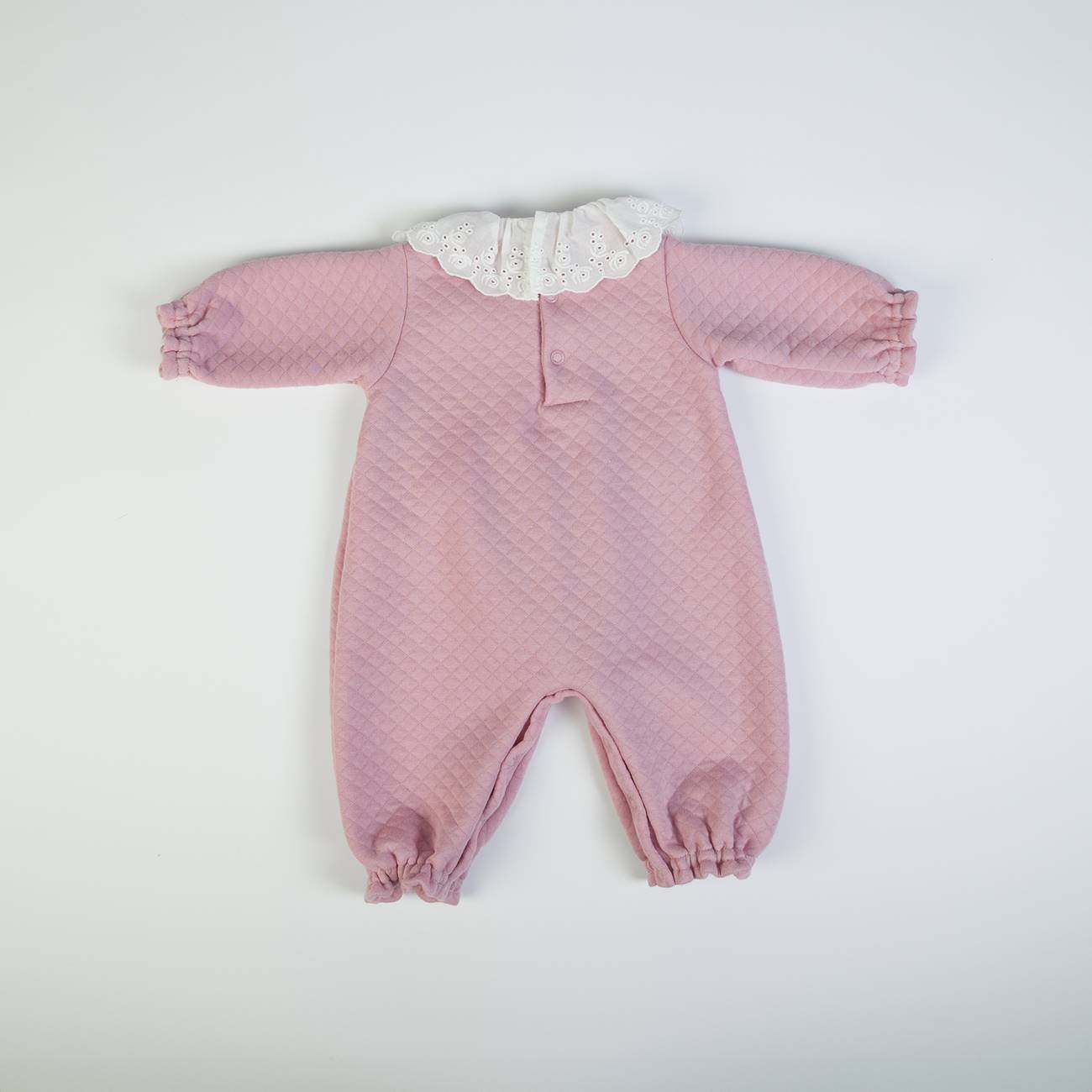 Organic Baby Girls Pink Quilted Baby Grow