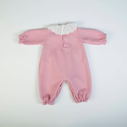 Organic Baby Girls Pink Quilted Baby Grow